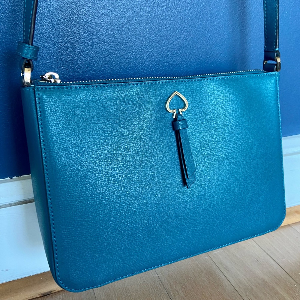 KATE SPADE - LIKE NEW - PEACOCK BLUE - CROSSBODY HANDBAG